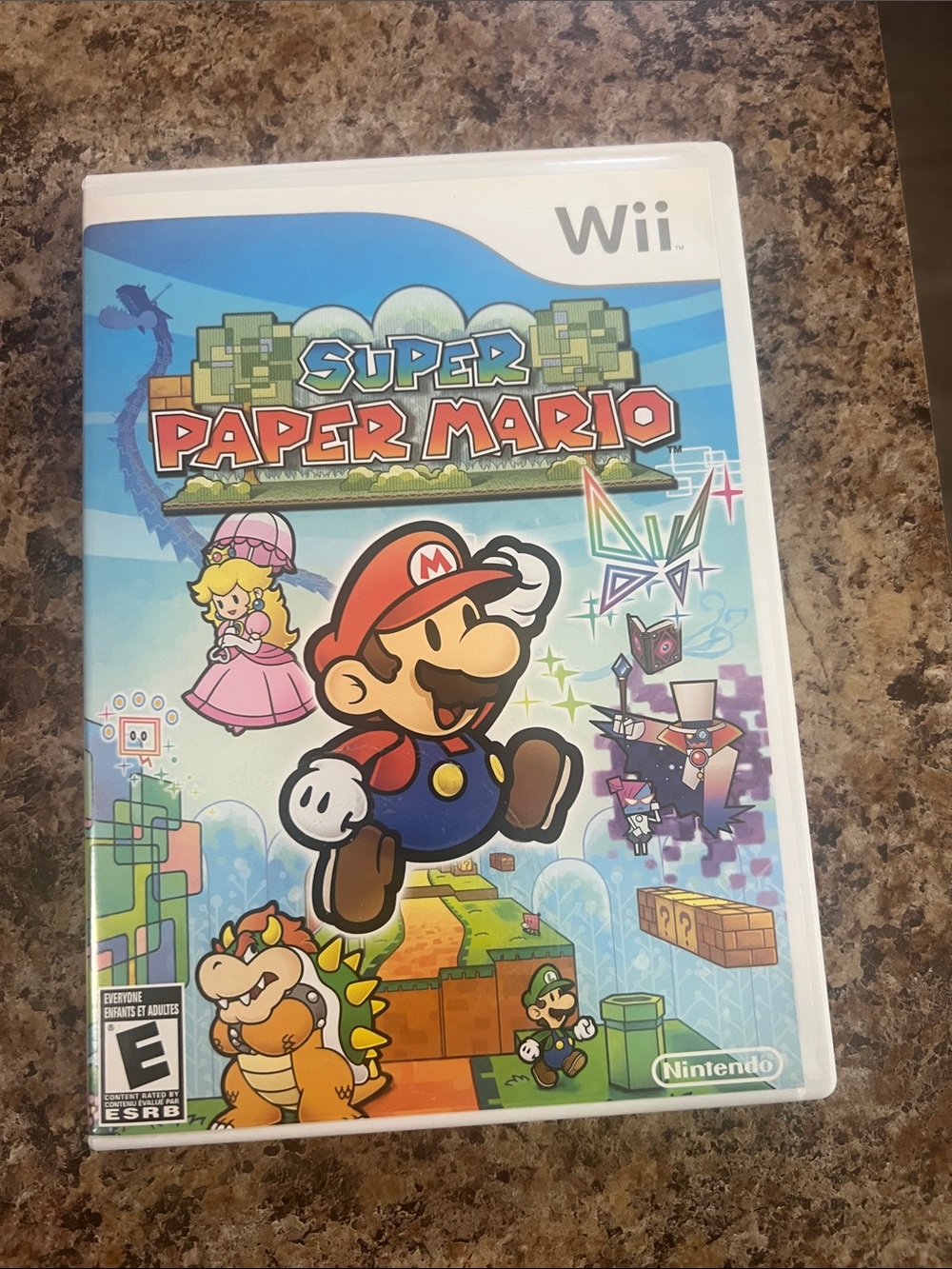 Nintendo Super Paper Mario Wii - Blue & White Cover